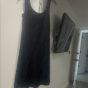 Isaac Mizrahi Elegant Black Lace  Dress eveningwear, polished, high-end